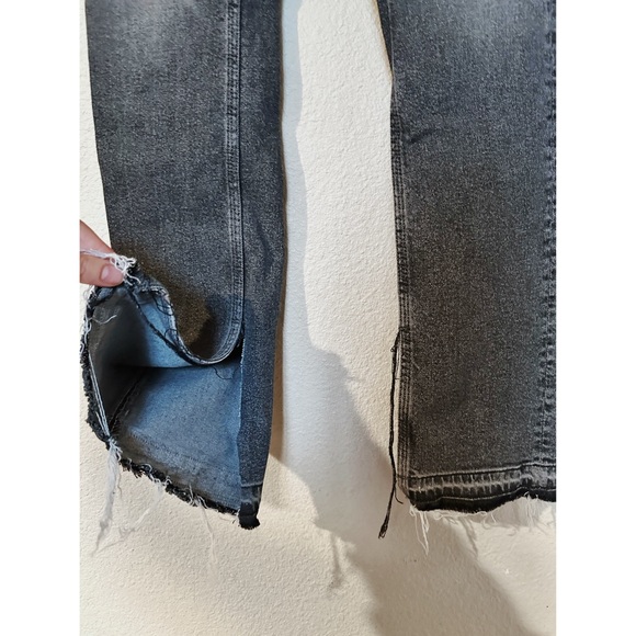 MOTHER The Rascal Slit Undone Hem in Tag You're It Size 24 Grey Slim Bootcut - Picture 15 of 17